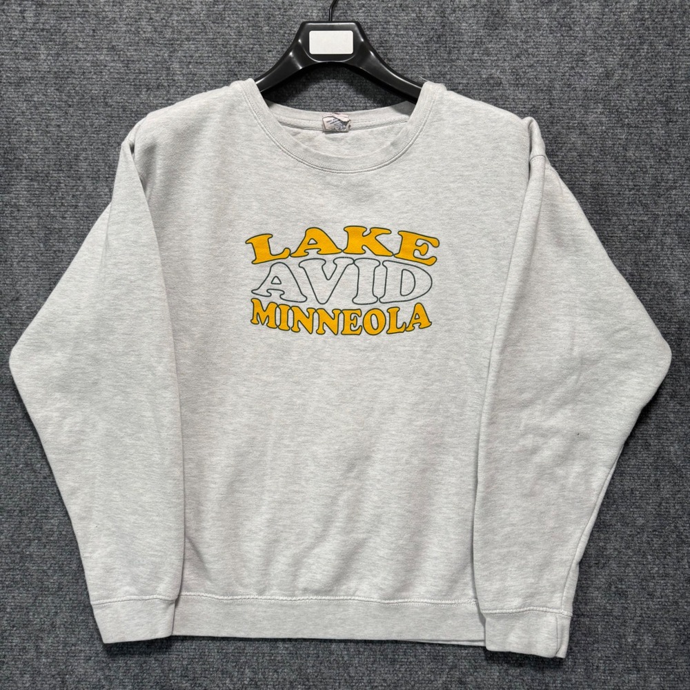 Vintage Lake Avid Minneola Crewneck Medium Sweatshirt Gray Delta Fleece